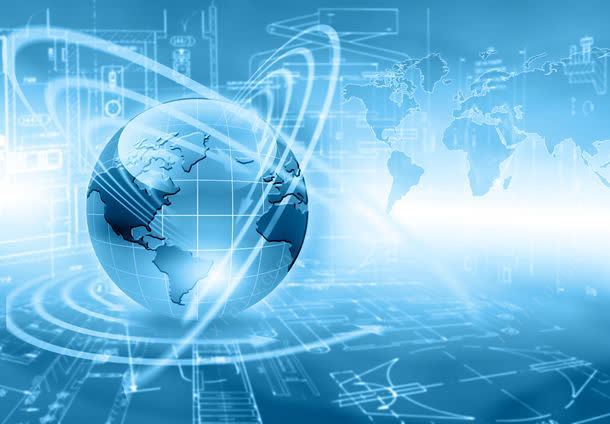 地球与电子通信背景图_新图网ixintu.com