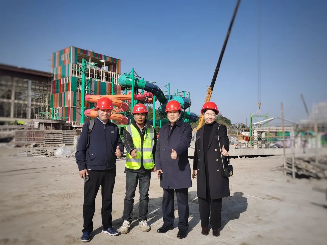快讯 | zoty中欧体育官方网站游乐董事长一行视察南北湖开元森泊水乐园项目进展情况